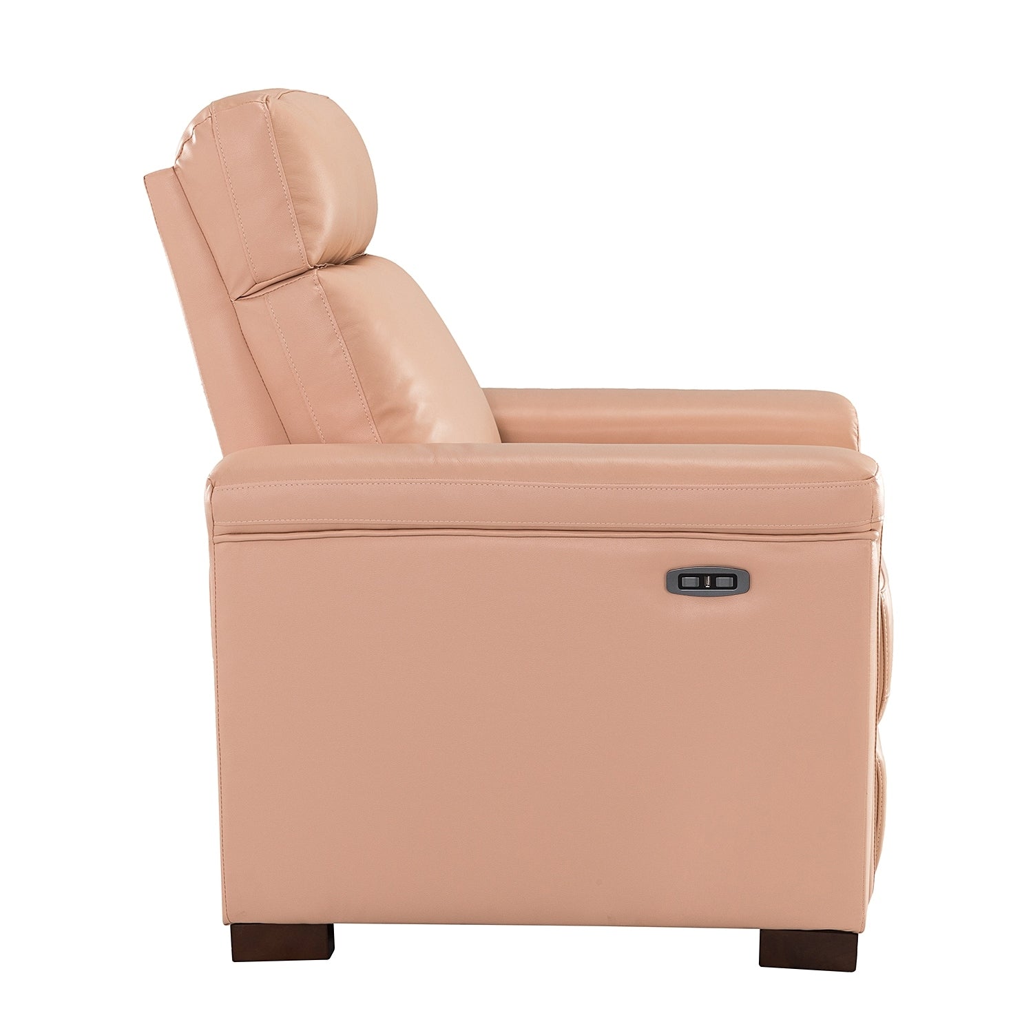 Fauteuil inclinable électrique classique contemporain Alicia 34,65 pouces de large en cuir véritable avec port USB