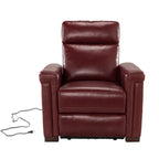 Fauteuil inclinable électrique classique contemporain Alicia 34,65 pouces de large en cuir véritable avec port USB