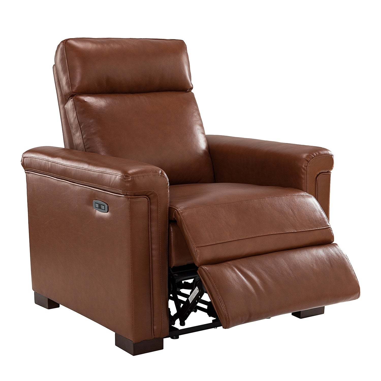 Fauteuil inclinable électrique classique contemporain Alicia 34,65 pouces de large en cuir véritable avec port USB