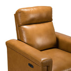 Fauteuil inclinable électrique classique contemporain Alicia 34,65 pouces de large en cuir véritable avec port USB