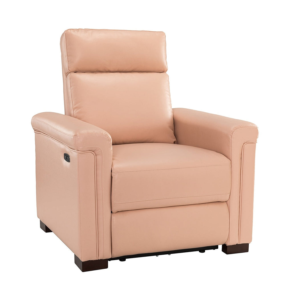 Fauteuil inclinable électrique classique contemporain Alicia 34,65 pouces de large en cuir véritable avec port USB