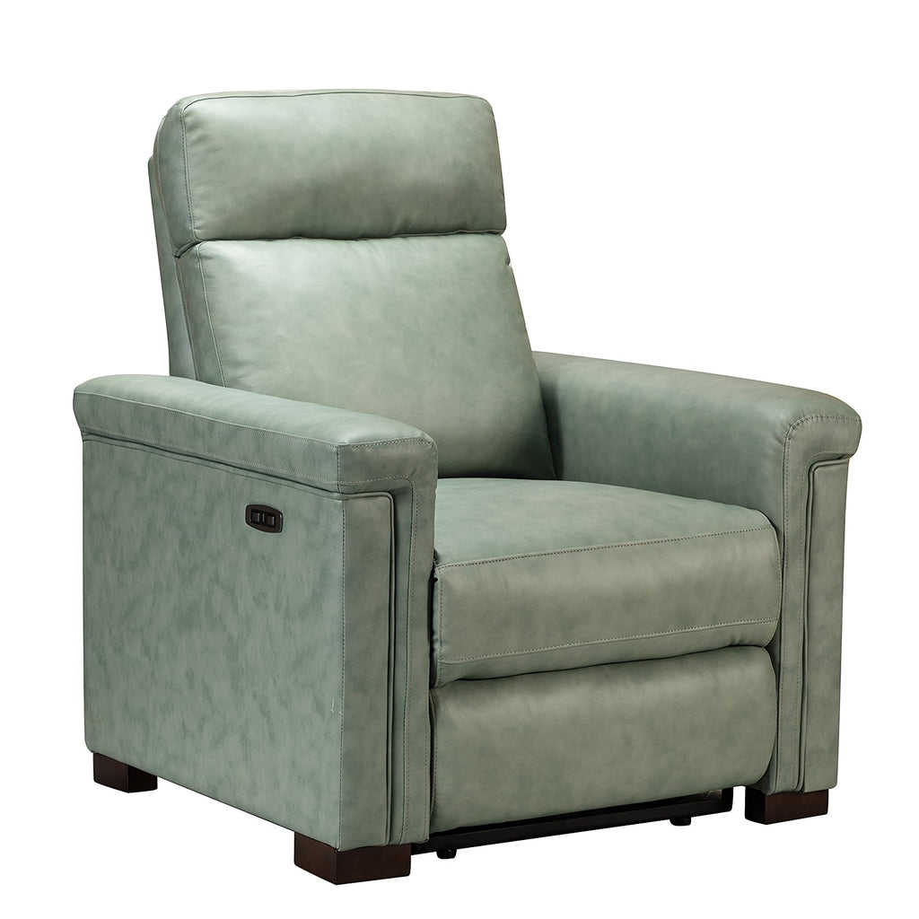 Fauteuil inclinable électrique classique contemporain Alicia 34,65 pouces de large en cuir véritable avec port USB