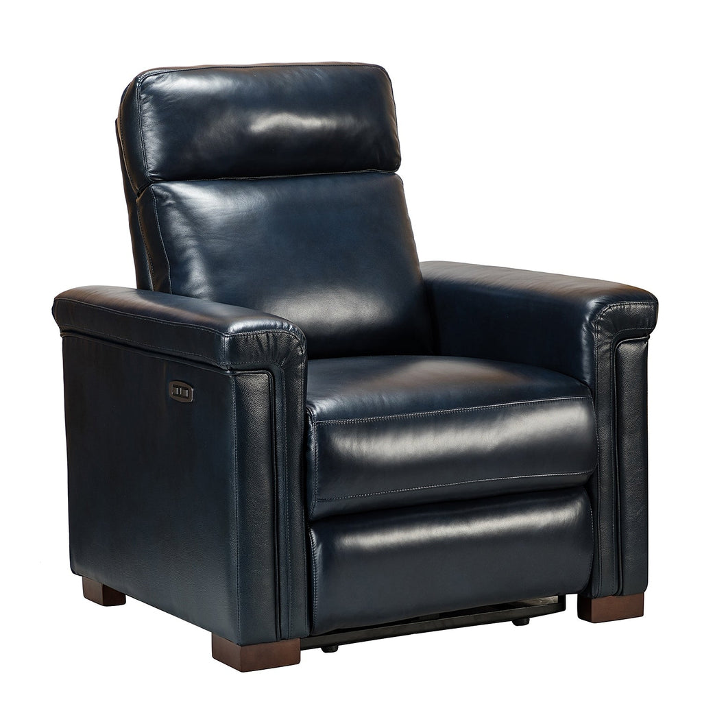Fauteuil inclinable électrique classique contemporain Alicia 34,65 pouces de large en cuir véritable avec port USB