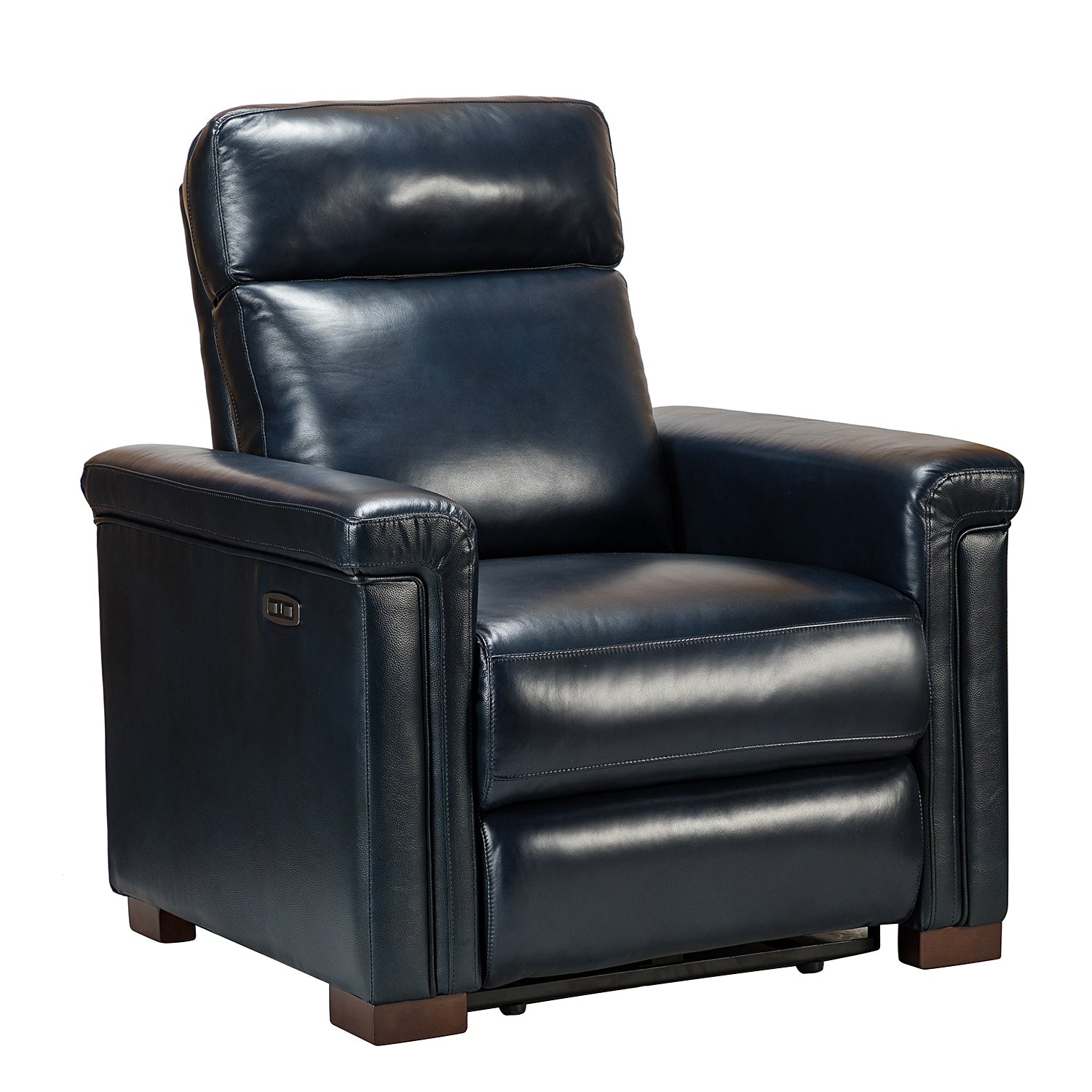 Fauteuil inclinable électrique classique contemporain Alicia 34,65 pouces de large en cuir véritable avec port USB