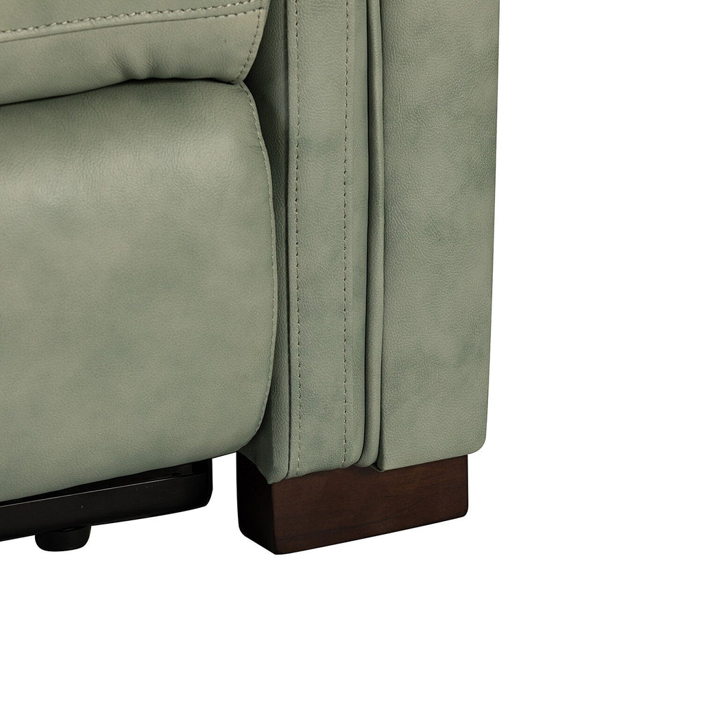 Fauteuil inclinable électrique classique contemporain Alicia 34,65 pouces de large en cuir véritable avec port USB