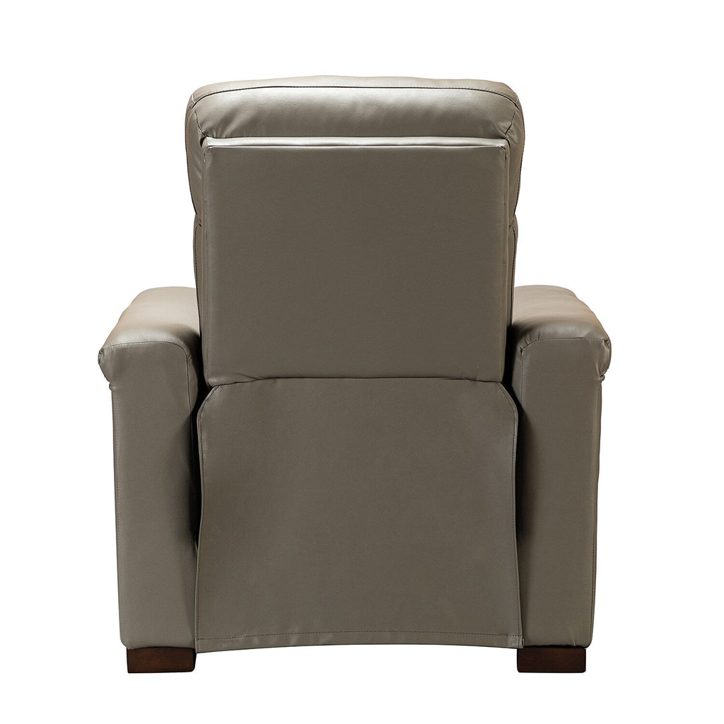 Fauteuil inclinable électrique classique contemporain Alicia 34,65 pouces de large en cuir véritable avec port USB