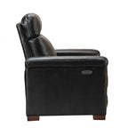 Fauteuil inclinable électrique classique contemporain Alicia 34,65 pouces de large en cuir véritable avec port USB