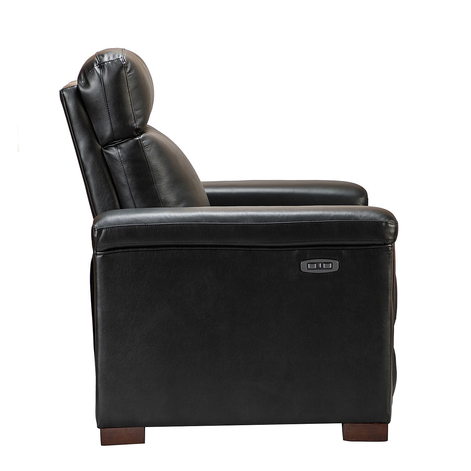 Fauteuil inclinable électrique classique contemporain Alicia 34,65 pouces de large en cuir véritable avec port USB