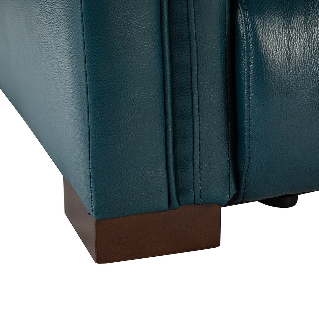 Fauteuil inclinable électrique classique contemporain Alicia 34,65 pouces de large en cuir véritable avec port USB