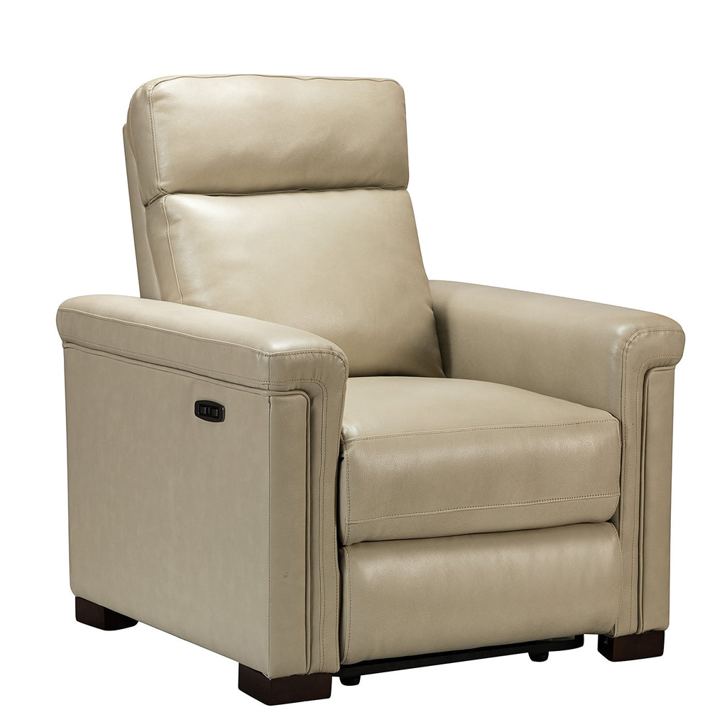 Fauteuil inclinable électrique classique contemporain Alicia 34,65 pouces de large en cuir véritable avec port USB