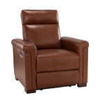 Fauteuil inclinable électrique classique contemporain Alicia 34,65 pouces de large en cuir véritable avec port USB