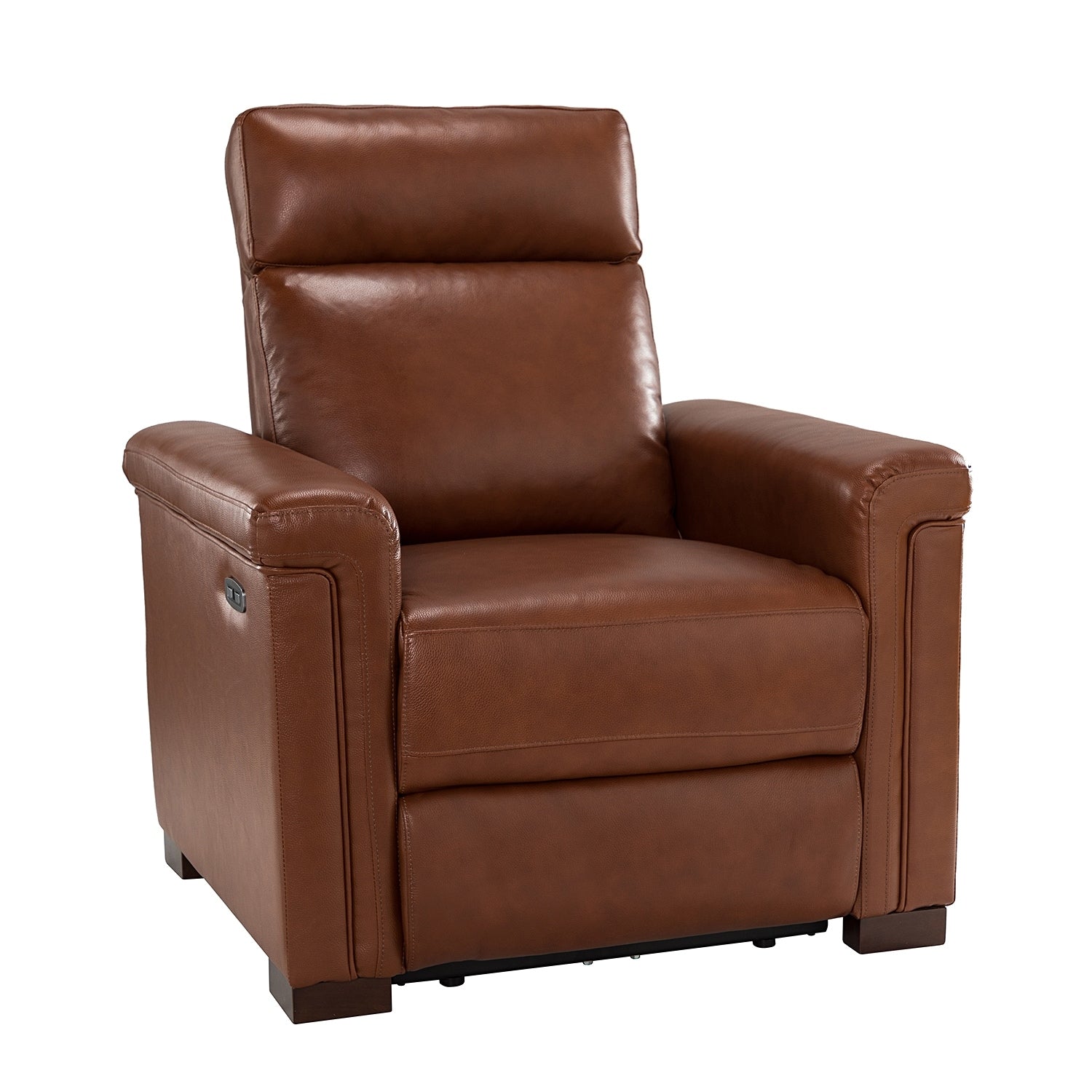 Fauteuil inclinable électrique classique contemporain Alicia 34,65 pouces de large en cuir véritable avec port USB