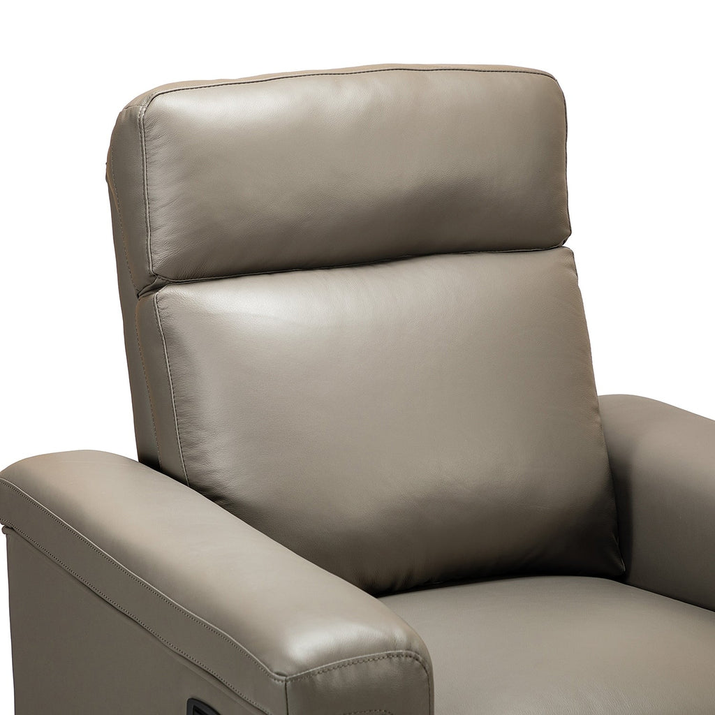 Fauteuil inclinable électrique classique contemporain Alicia 34,65 pouces de large en cuir véritable avec port USB