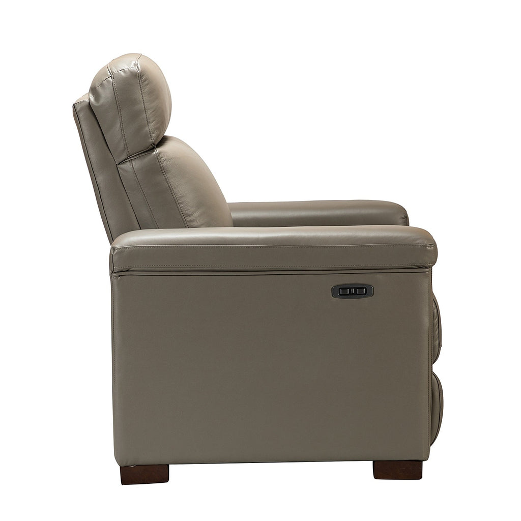 Fauteuil inclinable électrique classique contemporain Alicia 34,65 pouces de large en cuir véritable avec port USB