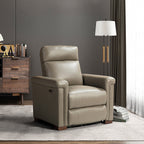 Fauteuil inclinable électrique classique contemporain Alicia 34,65 pouces de large en cuir véritable avec port USB