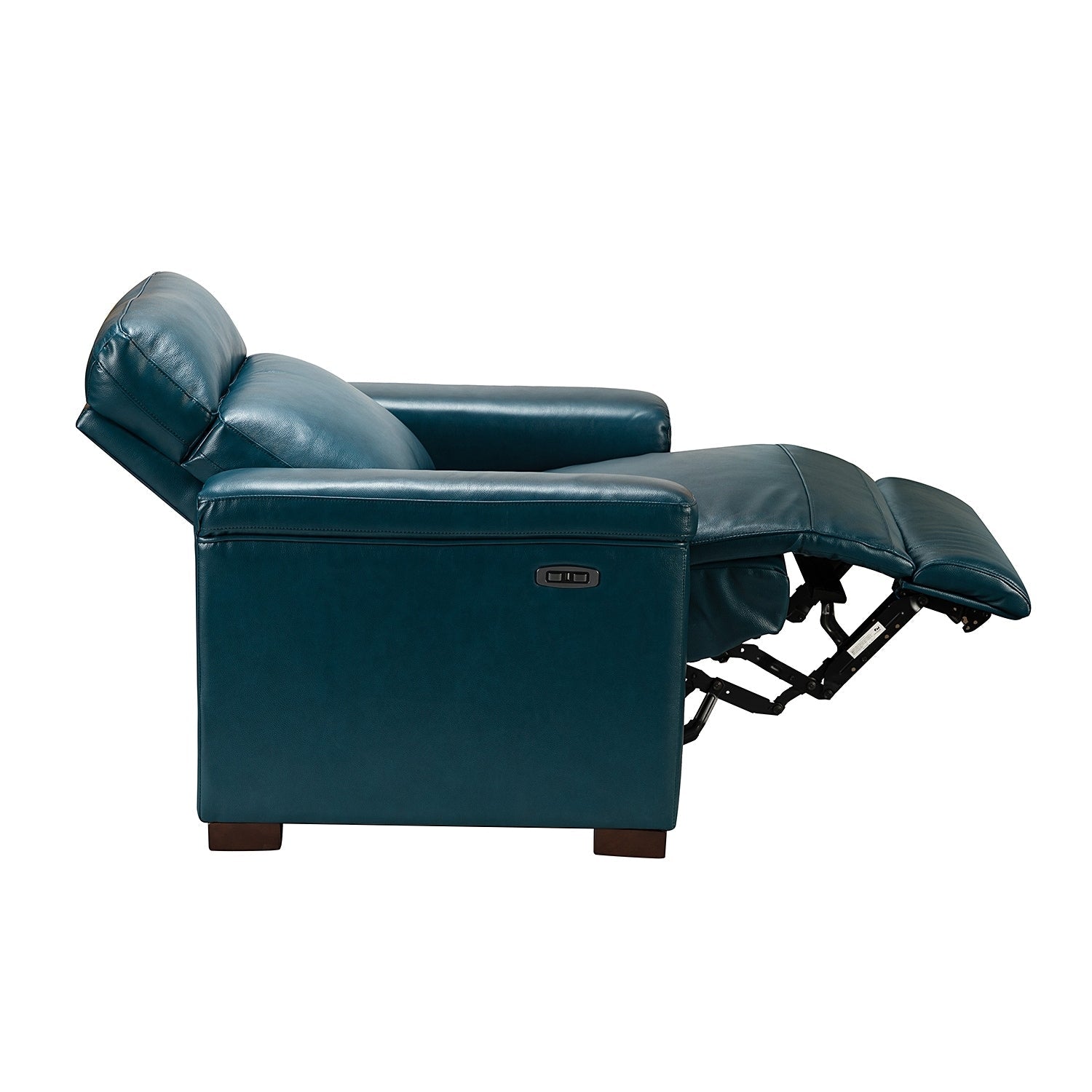 Fauteuil inclinable électrique classique contemporain Alicia 34,65 pouces de large en cuir véritable avec port USB