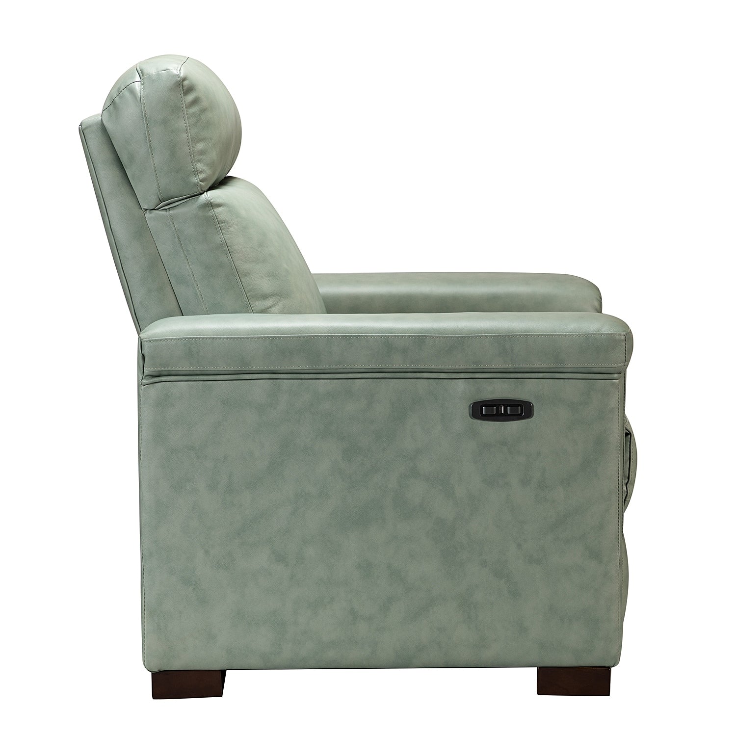 Fauteuil inclinable électrique classique contemporain Alicia 34,65 pouces de large en cuir véritable avec port USB