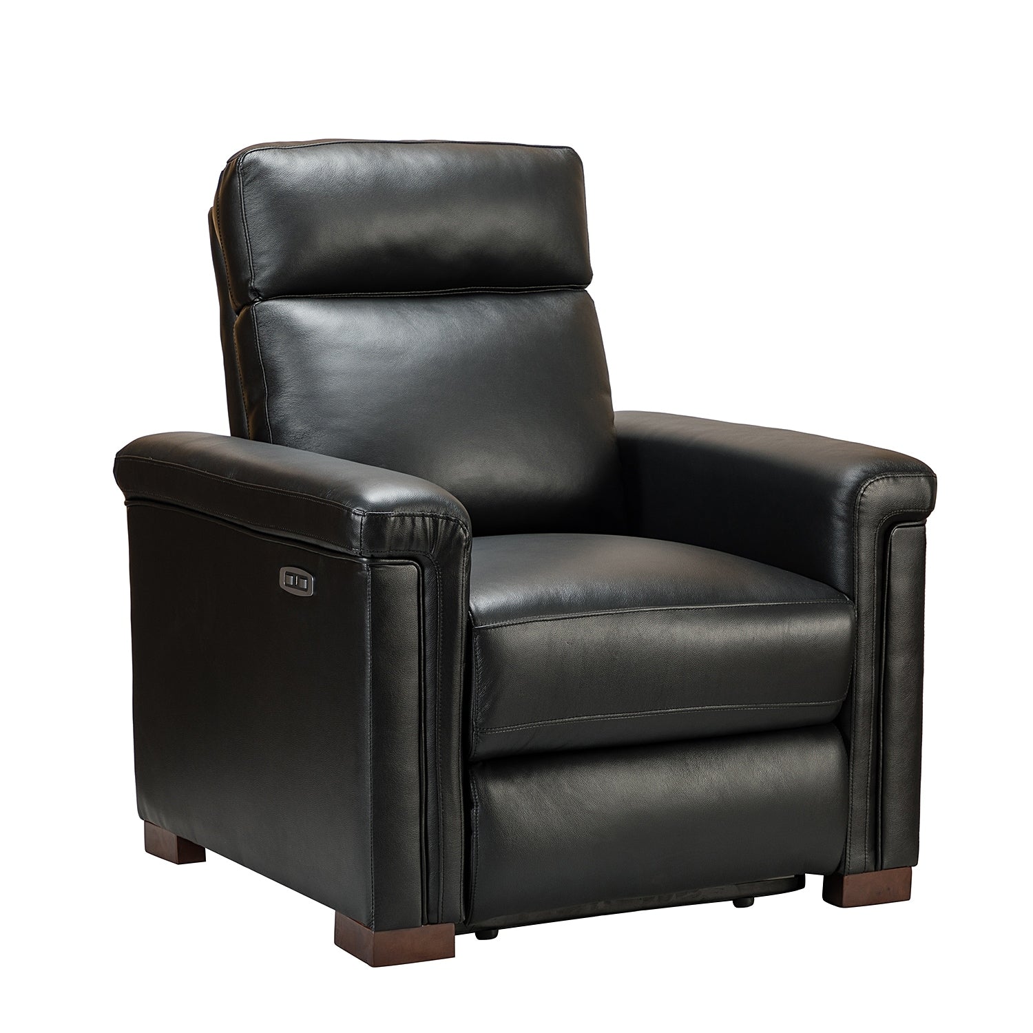 Fauteuil inclinable électrique classique contemporain Alicia 34,65 pouces de large en cuir véritable avec port USB