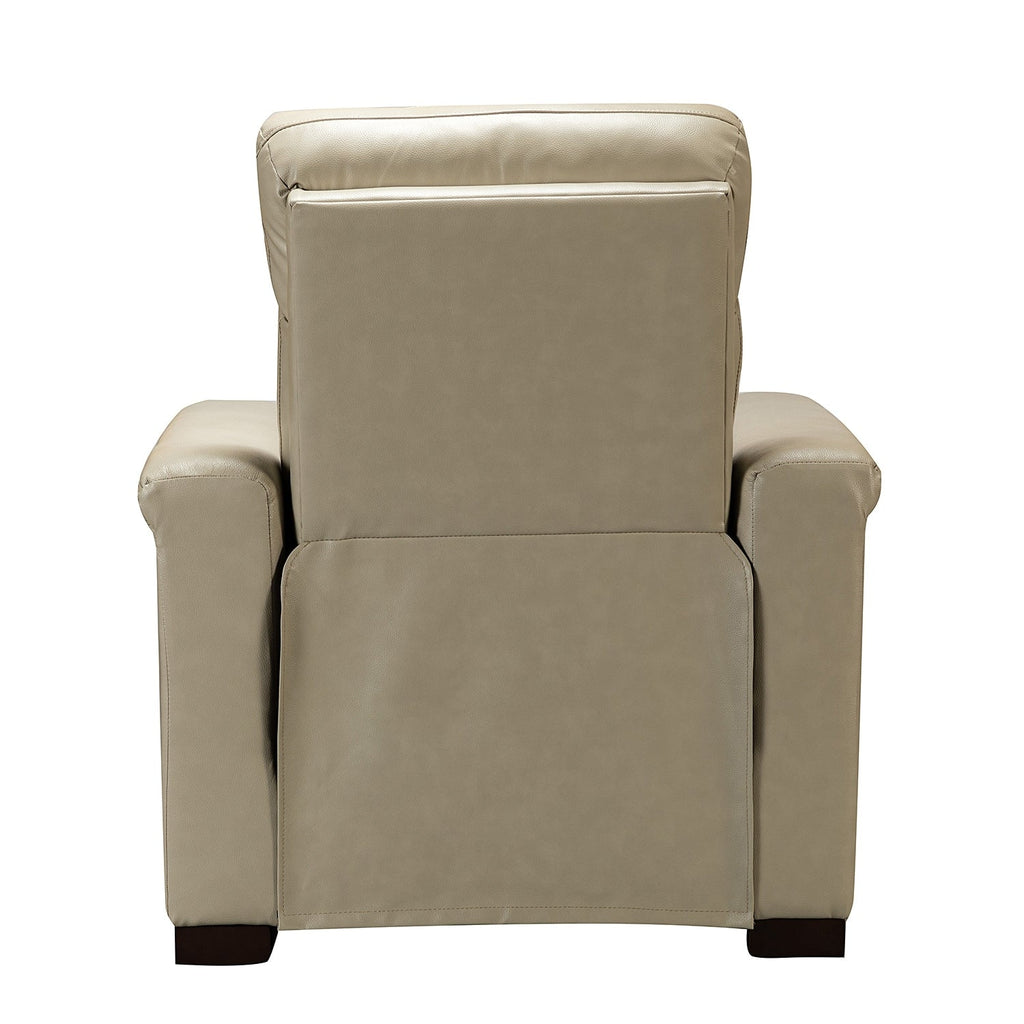 Fauteuil inclinable électrique classique contemporain Alicia 34,65 pouces de large en cuir véritable avec port USB