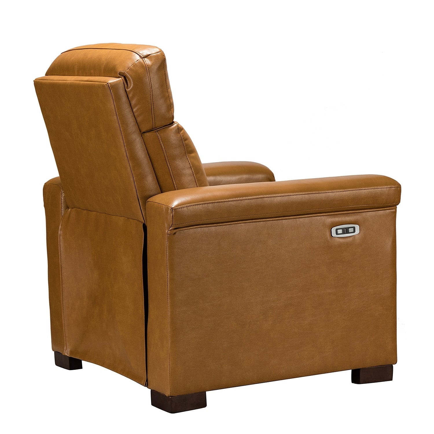 Fauteuil inclinable électrique classique contemporain Alicia 34,65 pouces en cuir véritable avec port USB (lot de 2)