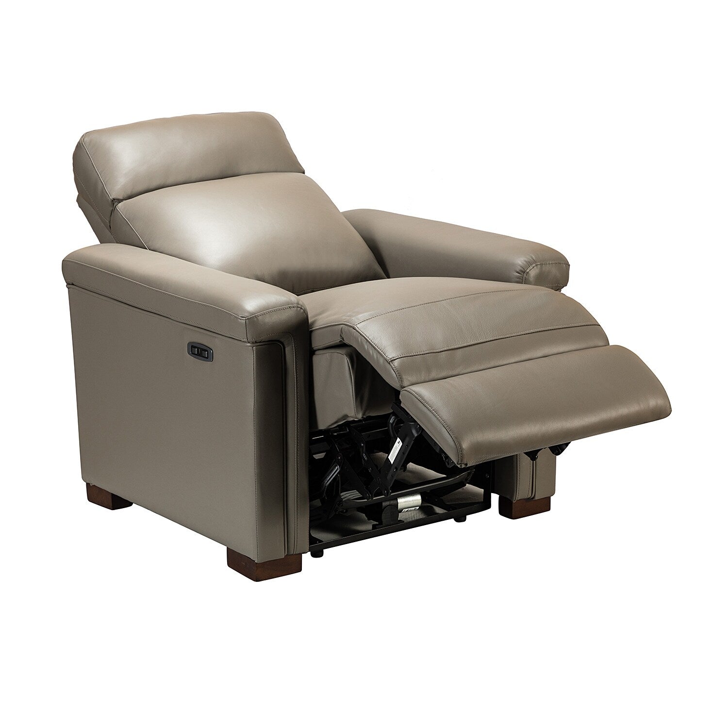 Fauteuil inclinable électrique classique contemporain Alicia 34,65 pouces en cuir véritable avec port USB (lot de 2)