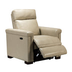 Fauteuil inclinable électrique classique contemporain Alicia 34,65 pouces en cuir véritable avec port USB (lot de 2)