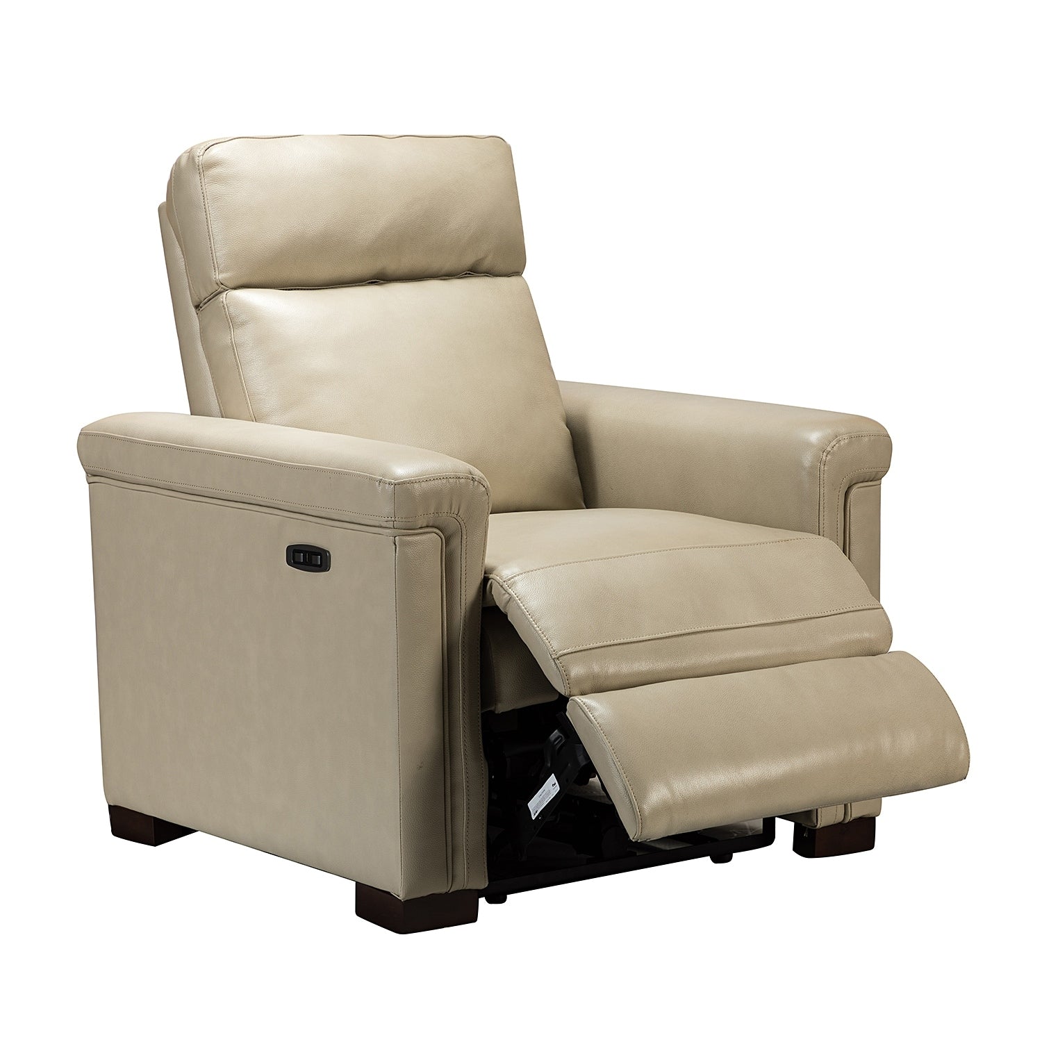 Fauteuil inclinable électrique classique contemporain Alicia 34,65 pouces en cuir véritable avec port USB (lot de 2)