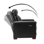 Fauteuil inclinable électrique classique contemporain Alicia 34,65 pouces en cuir véritable avec port USB (lot de 2)