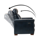 Fauteuil inclinable électrique classique contemporain Alicia 34,65 pouces en cuir véritable avec port USB (lot de 2)