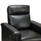Fauteuil inclinable électrique classique contemporain Alicia 34,65 pouces en cuir véritable avec port USB (lot de 2)