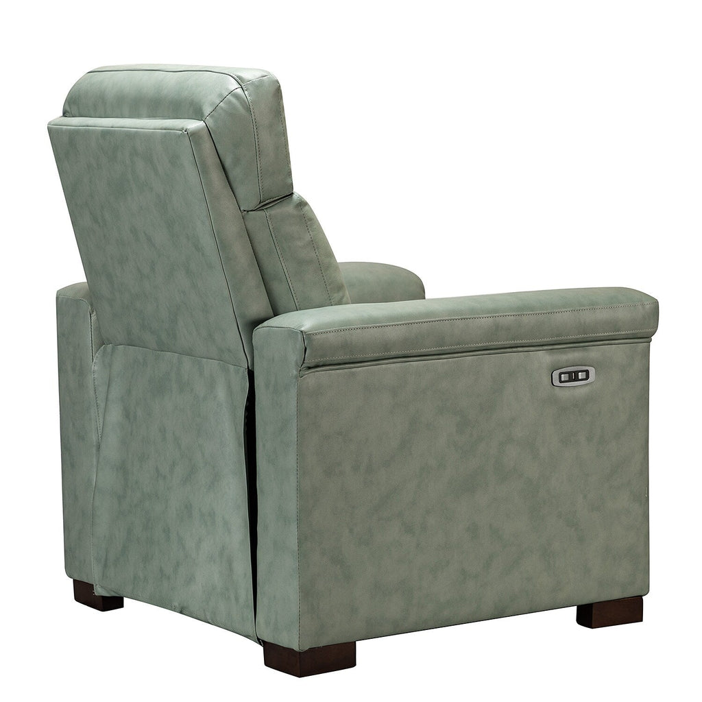 Fauteuil inclinable électrique classique contemporain Alicia 34,65 pouces en cuir véritable avec port USB (lot de 2)