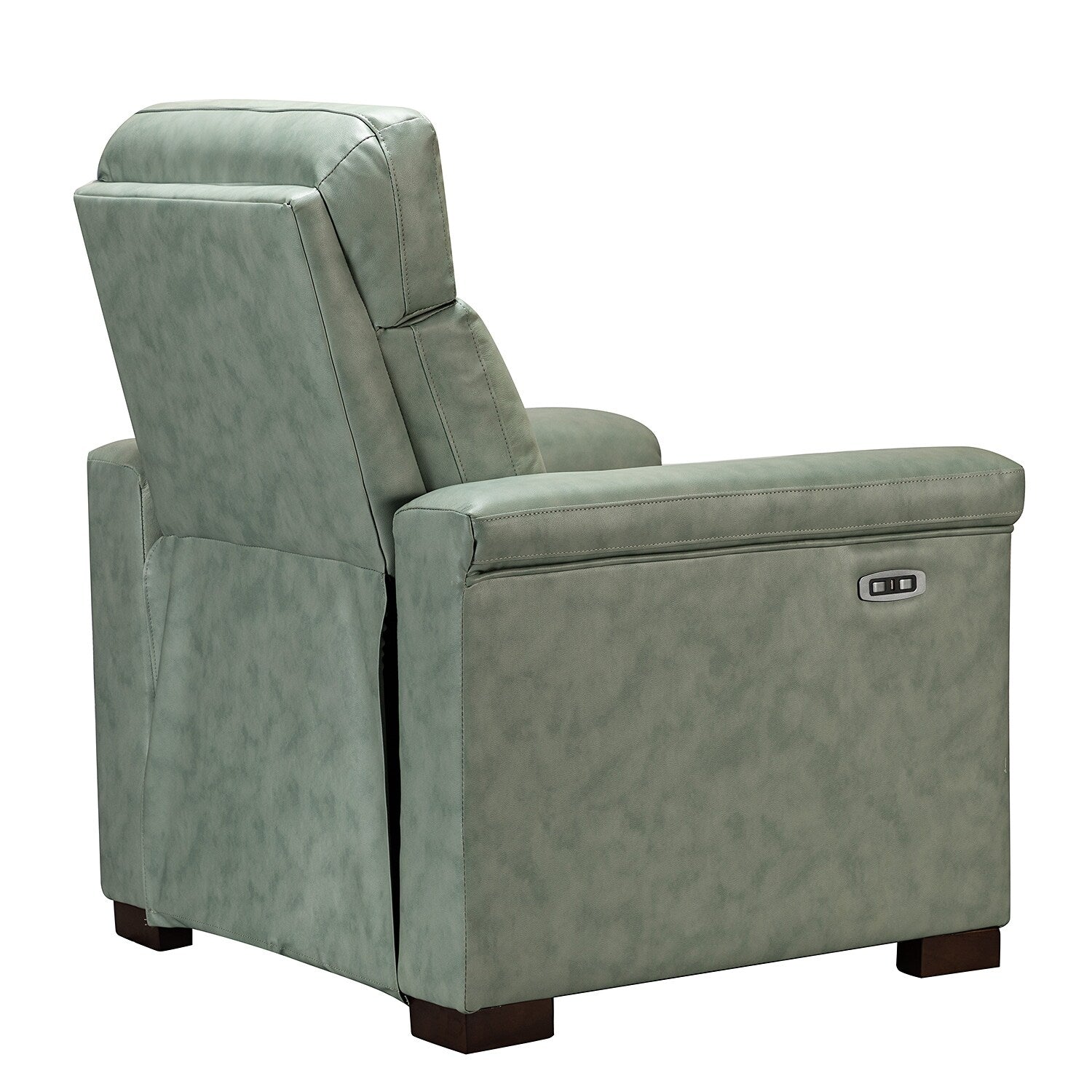 Fauteuil inclinable électrique classique contemporain Alicia 34,65 pouces en cuir véritable avec port USB (lot de 2)