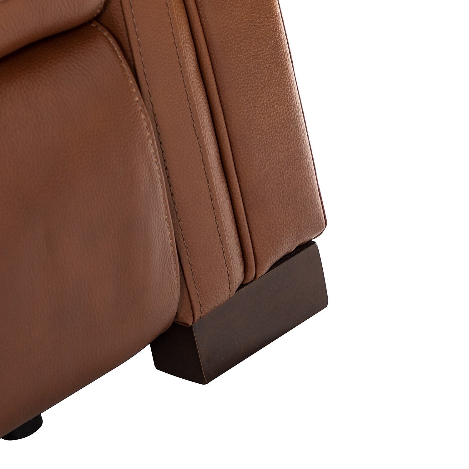 Fauteuil inclinable électrique classique contemporain Alicia 34,65 pouces en cuir véritable avec port USB (lot de 2)