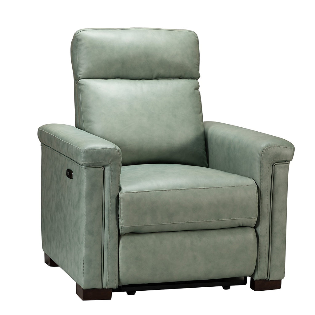 Fauteuil inclinable électrique classique contemporain Alicia 34,65 pouces en cuir véritable avec port USB (lot de 2)