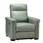 Fauteuil inclinable électrique classique contemporain Alicia 34,65 pouces en cuir véritable avec port USB (lot de 2)
