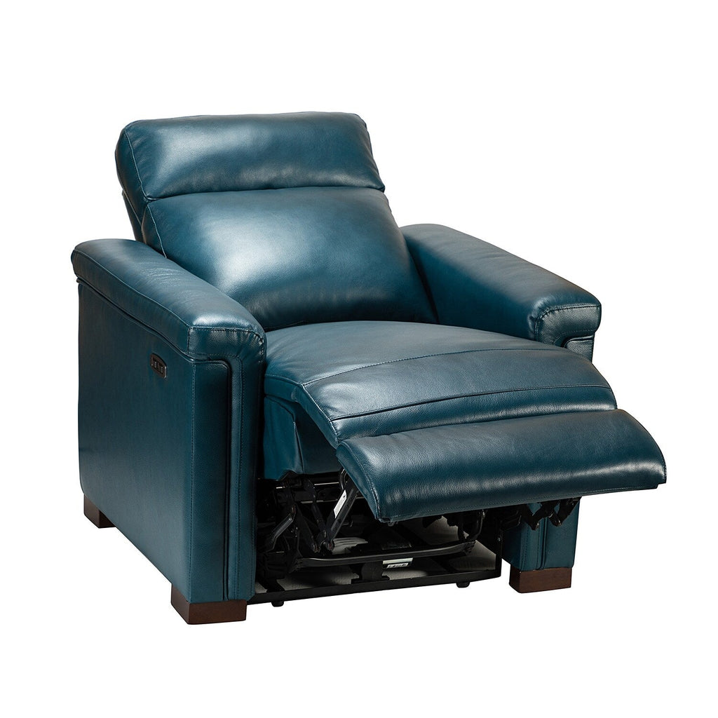 Fauteuil inclinable électrique classique contemporain Alicia 34,65 pouces en cuir véritable avec port USB (lot de 2)