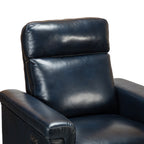 Fauteuil inclinable électrique classique contemporain Alicia 34,65 pouces en cuir véritable avec port USB (lot de 2)