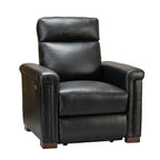 Fauteuil inclinable électrique classique contemporain Alicia 34,65 pouces en cuir véritable avec port USB (lot de 2)