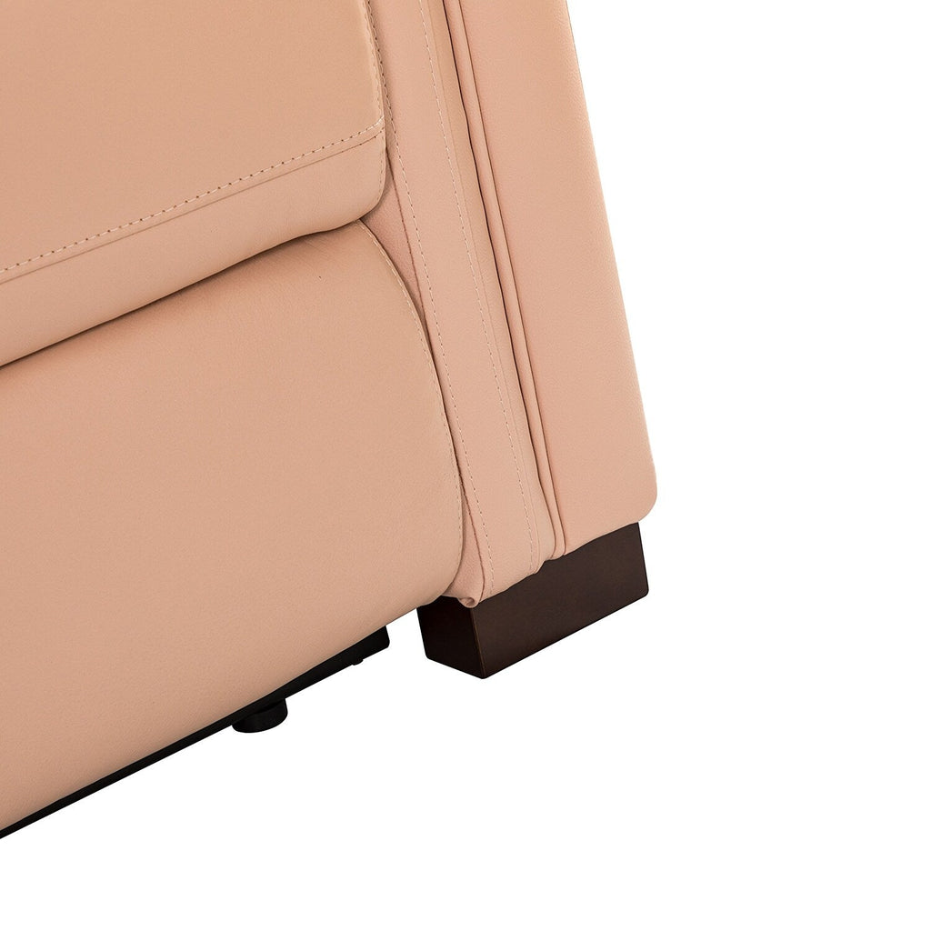 Fauteuil inclinable électrique classique contemporain Alicia 34,65 pouces en cuir véritable avec port USB (lot de 2)