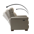 Fauteuil inclinable électrique classique contemporain Alicia 34,65 pouces en cuir véritable avec port USB (lot de 2)