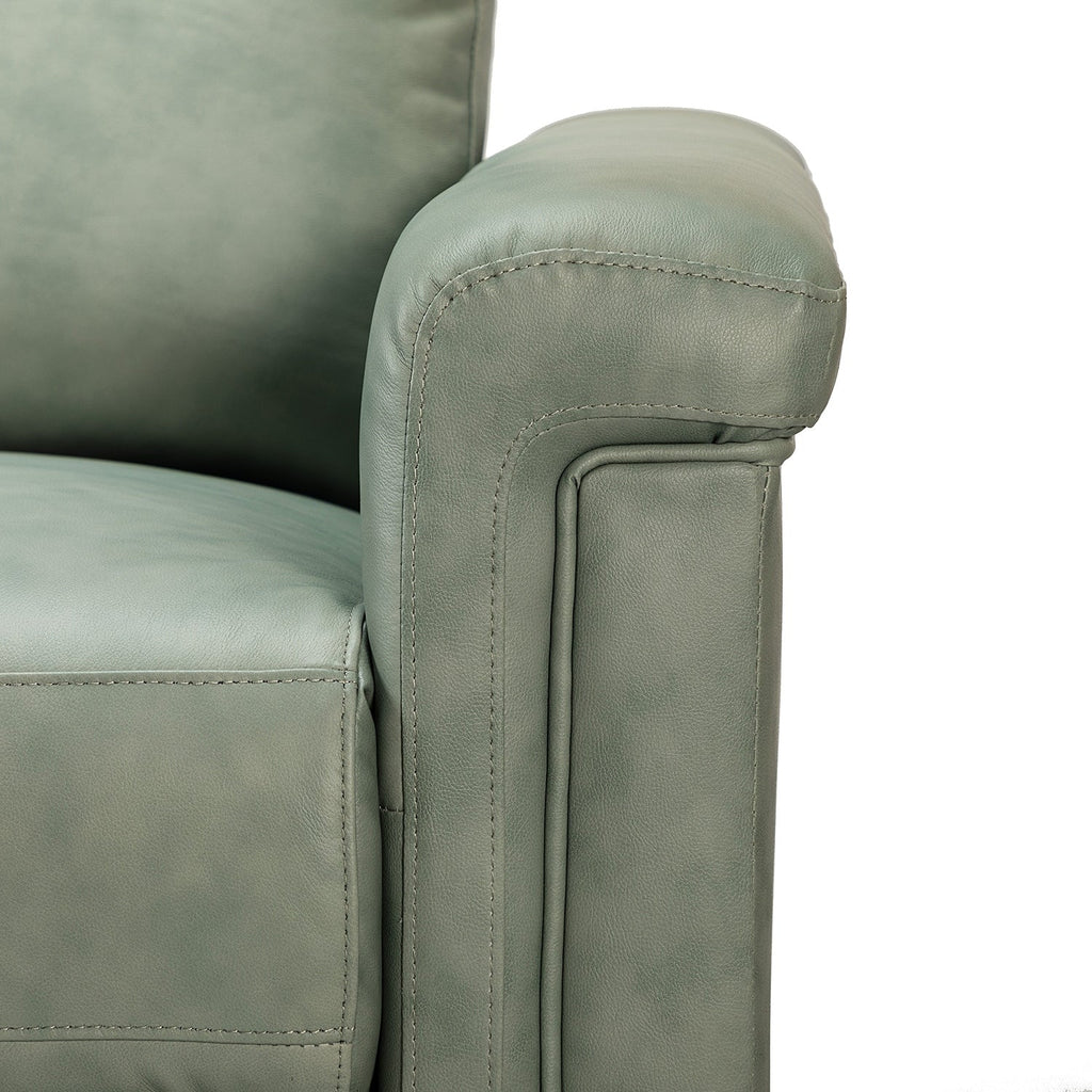 Fauteuil inclinable électrique classique contemporain Alicia 34,65 pouces en cuir véritable avec port USB (lot de 2)