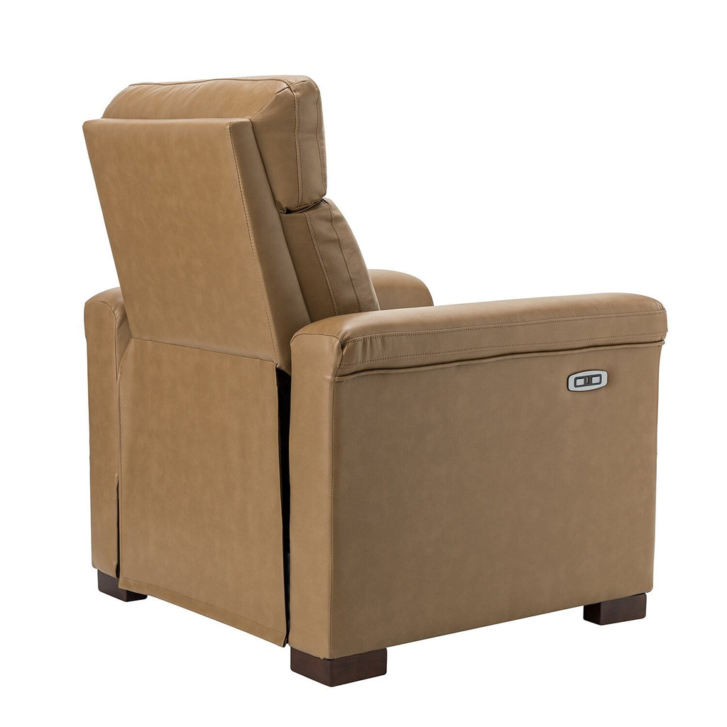 Fauteuil inclinable électrique classique contemporain Alicia 34,65 pouces en cuir véritable avec port USB (lot de 2)