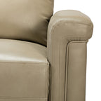 Fauteuil inclinable électrique classique contemporain Alicia 34,65 pouces en cuir véritable avec port USB (lot de 2)