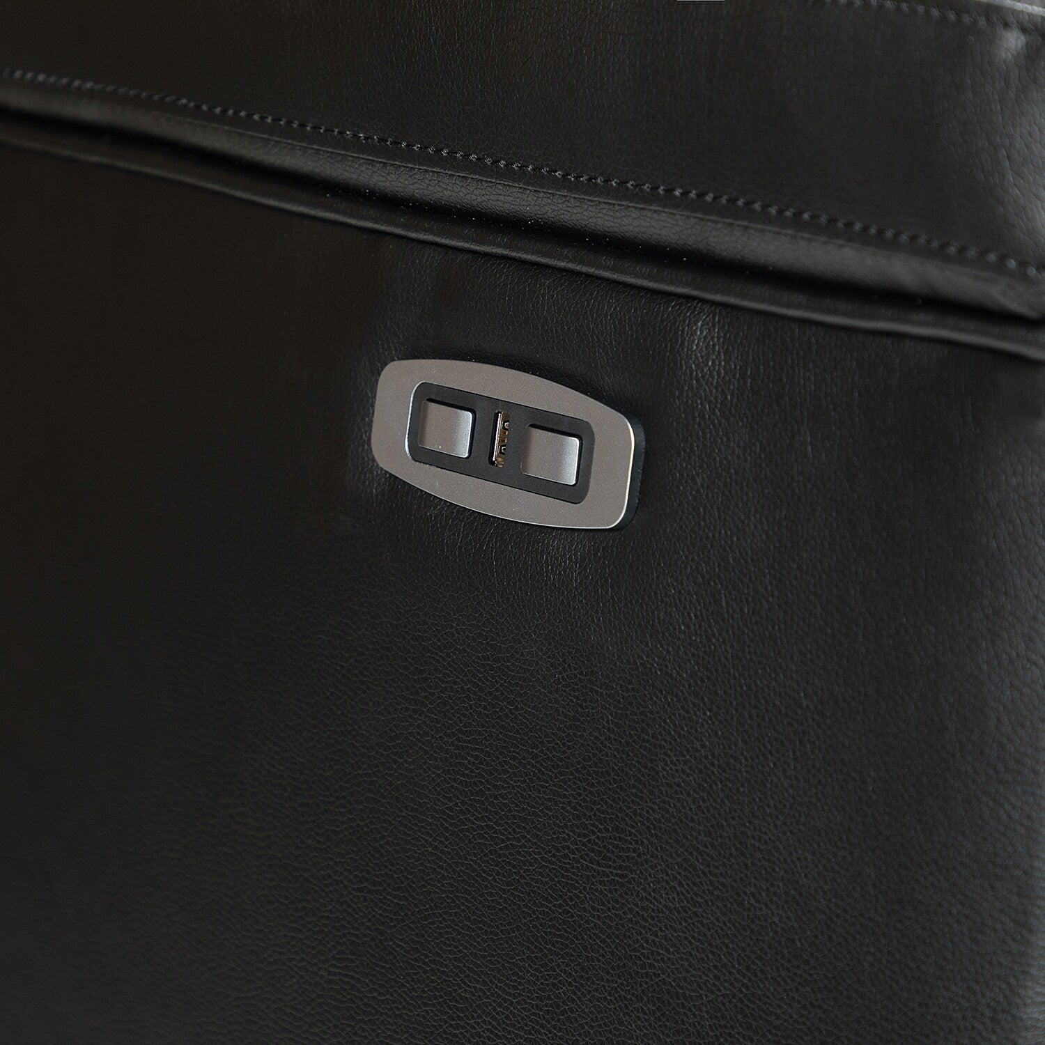 Fauteuil inclinable électrique classique contemporain Alicia 34,65 pouces en cuir véritable avec port USB (lot de 2)