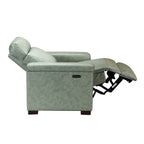 Fauteuil inclinable électrique classique contemporain Alicia 34,65 pouces en cuir véritable avec port USB (lot de 2)