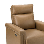 Fauteuil inclinable électrique classique contemporain Alicia 34,65 pouces en cuir véritable avec port USB (lot de 2)