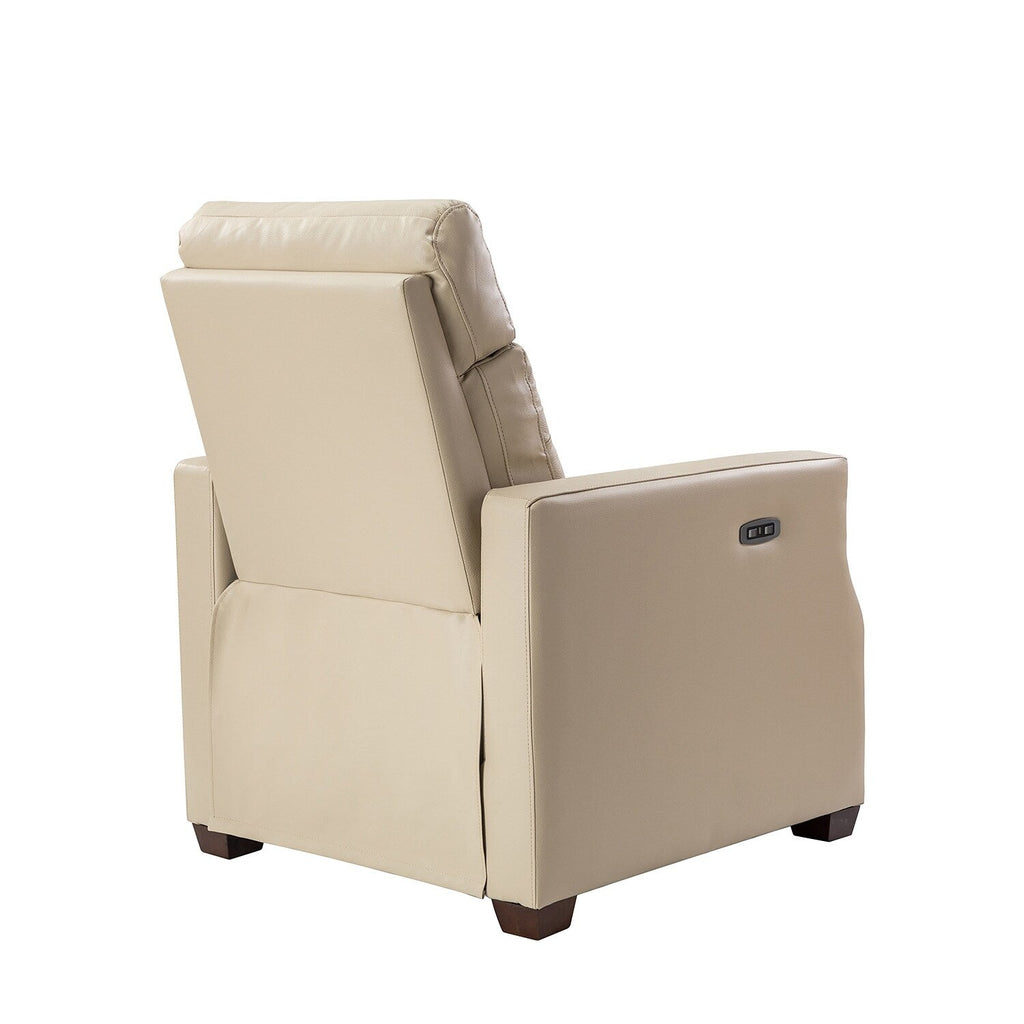 Fauteuil inclinable électrique Alina 31,50 pouces en cuir véritable avec port USB