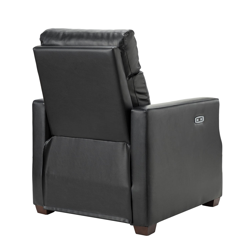 Fauteuil inclinable électrique Alina 31,50 pouces en cuir véritable avec port USB