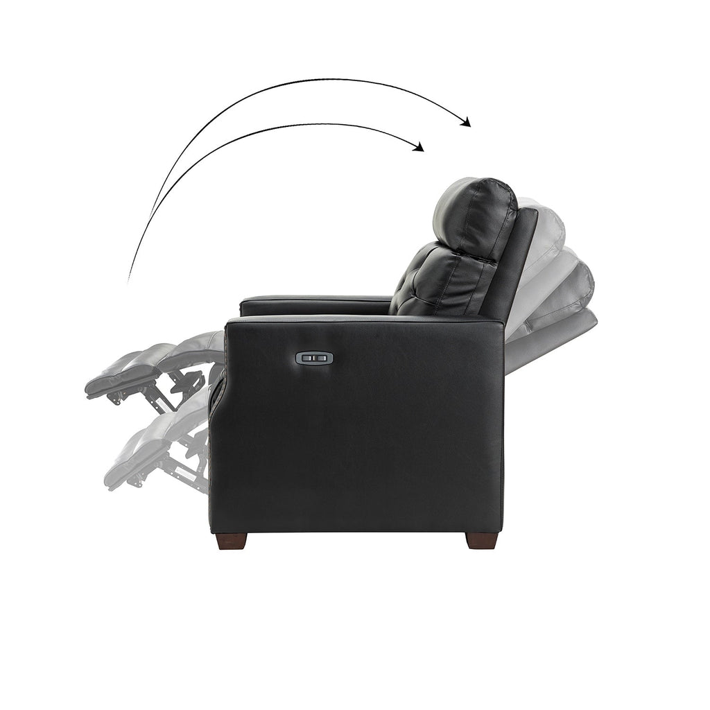 Fauteuil inclinable électrique Alina 31,50 pouces de large en cuir véritable avec port USB, lot de 2