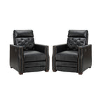 Fauteuil inclinable électrique Alina 31,50 pouces de large en cuir véritable avec port USB, lot de 2